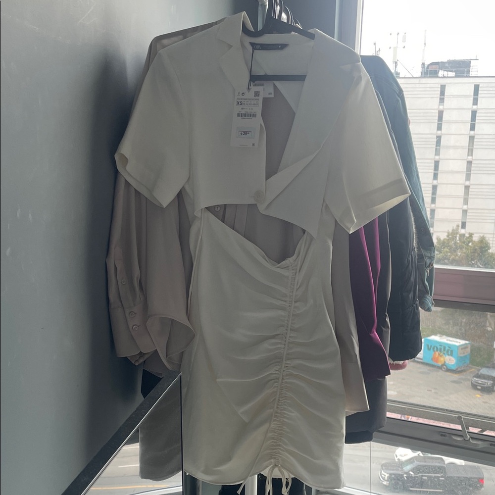 Zara Off-White Tailored Jacket